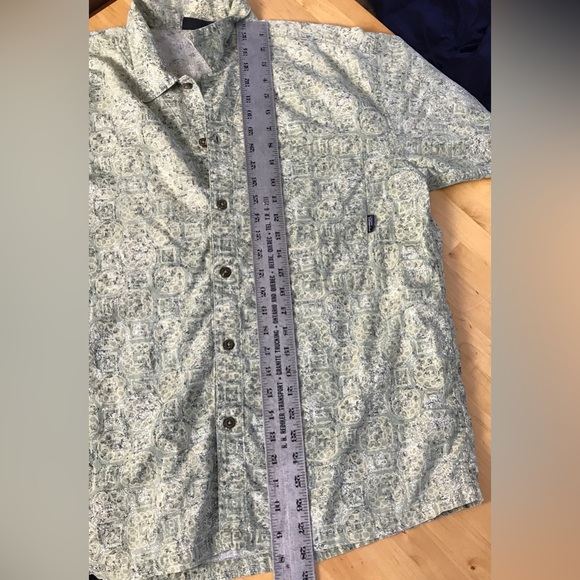 VTG 2000 Patagonia Floral Tribal Organic Cotton Hawaiian Button Shirt Medium EUC - Picture 15 of 15